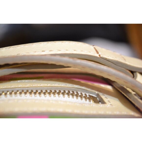 Dooney & Bourke Pink Green Zebra Leather Suki Crossbody Bag Y2K - Picture 10 of 16